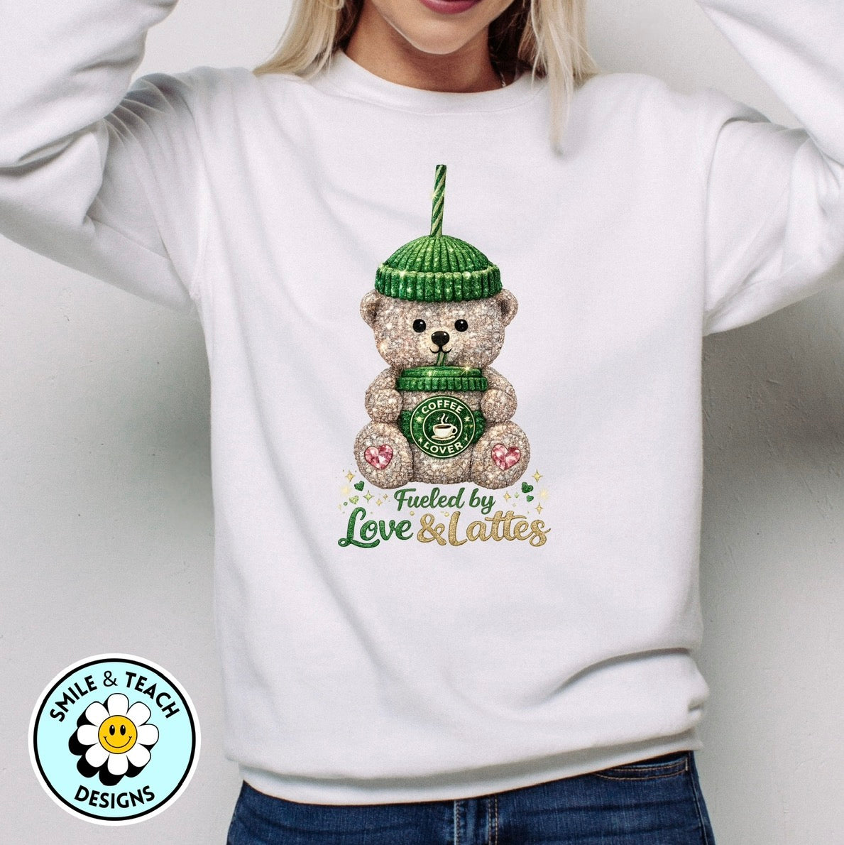 Fueled by love and lattes DTF transfer