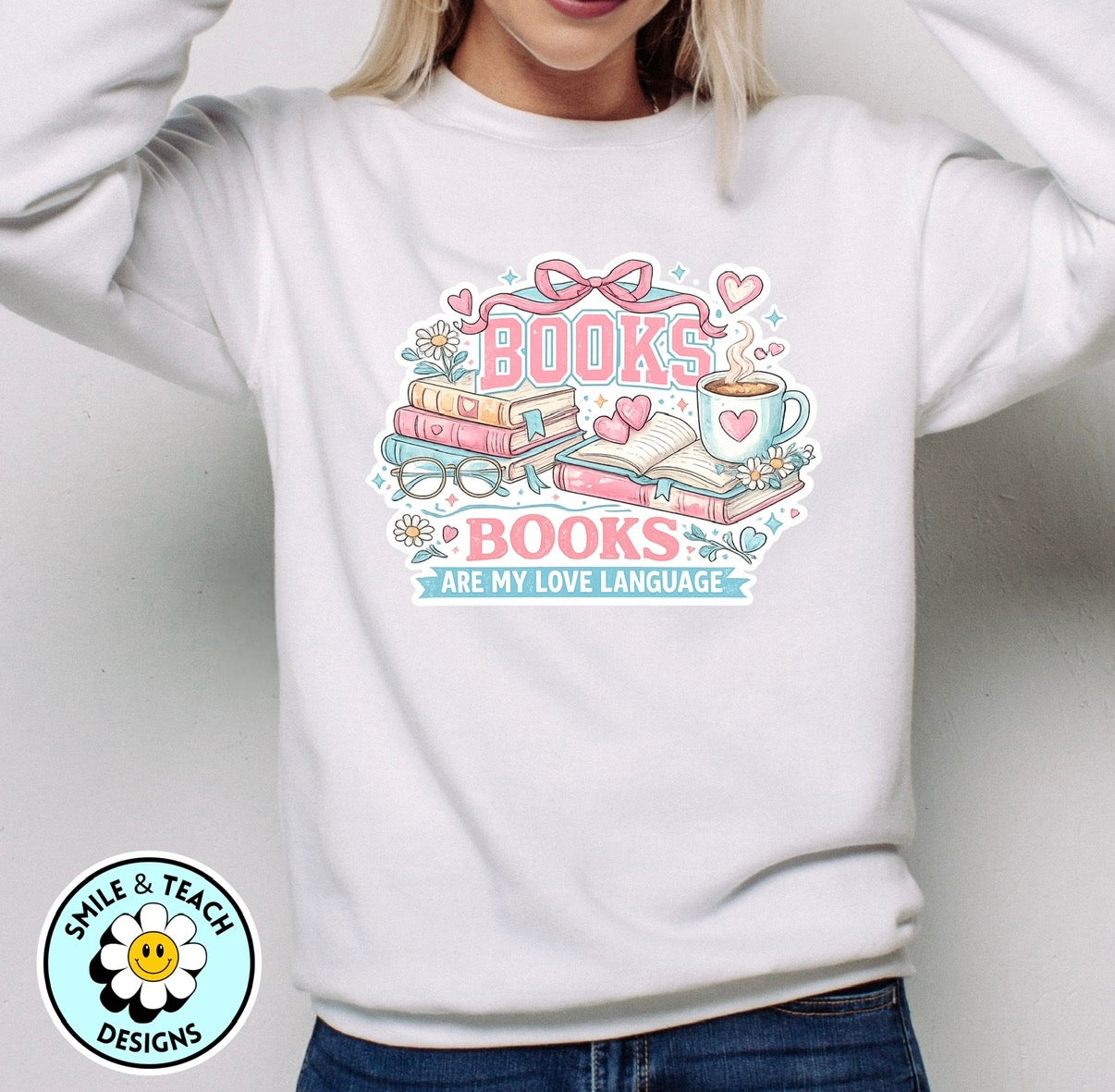 Books are my love Language DTF Transfer