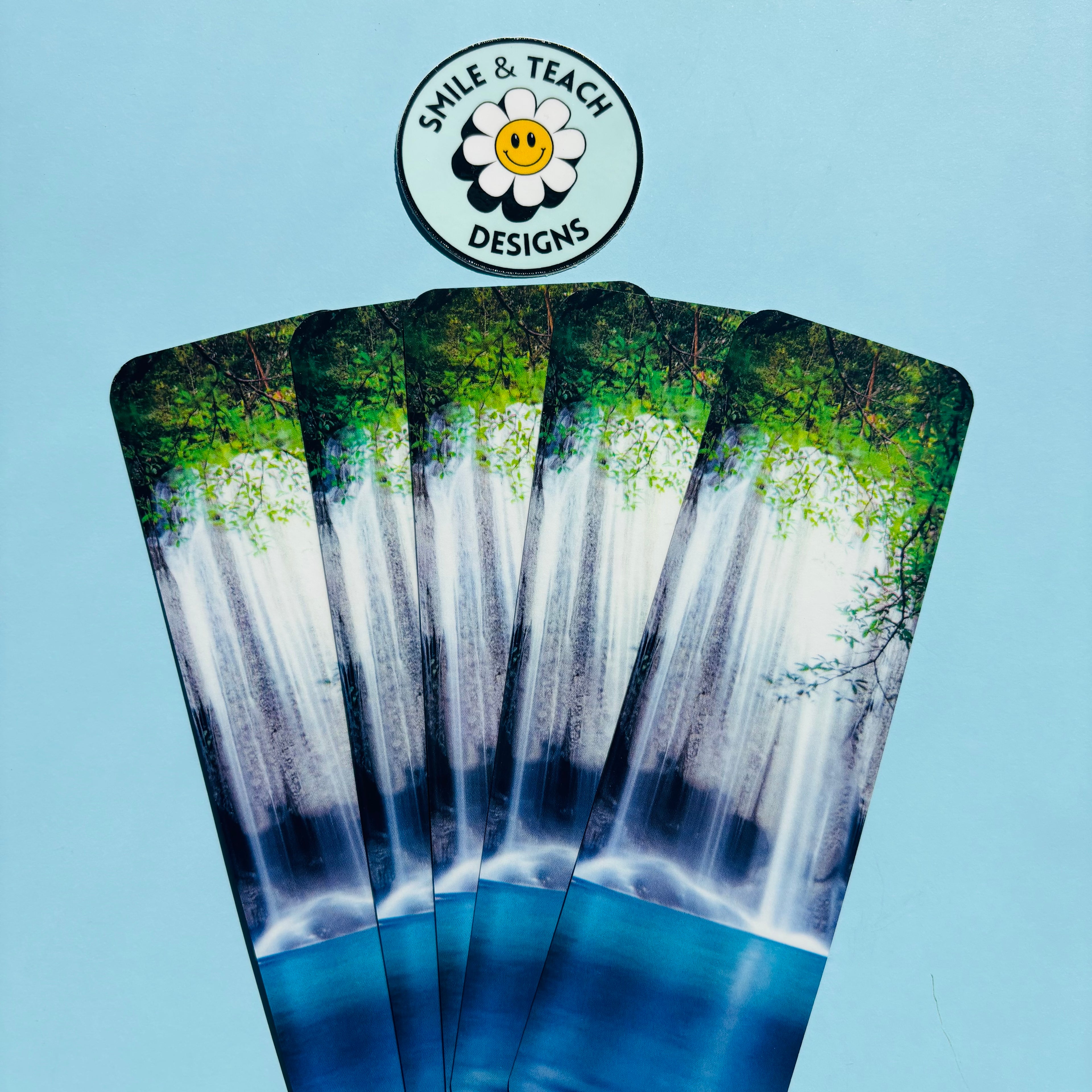 Forest Waterfall Serenity Bookmark