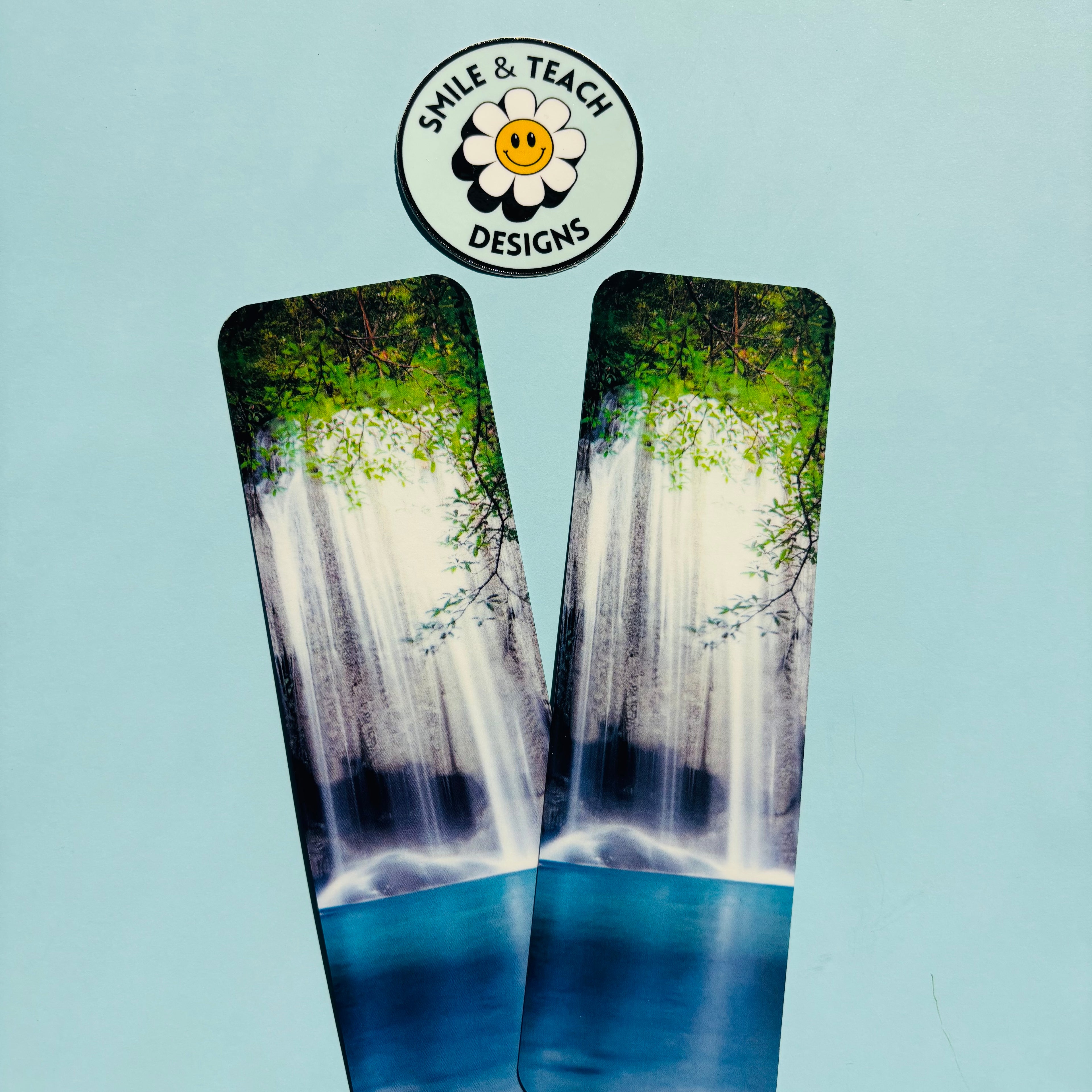 Forest Waterfall Serenity Bookmark