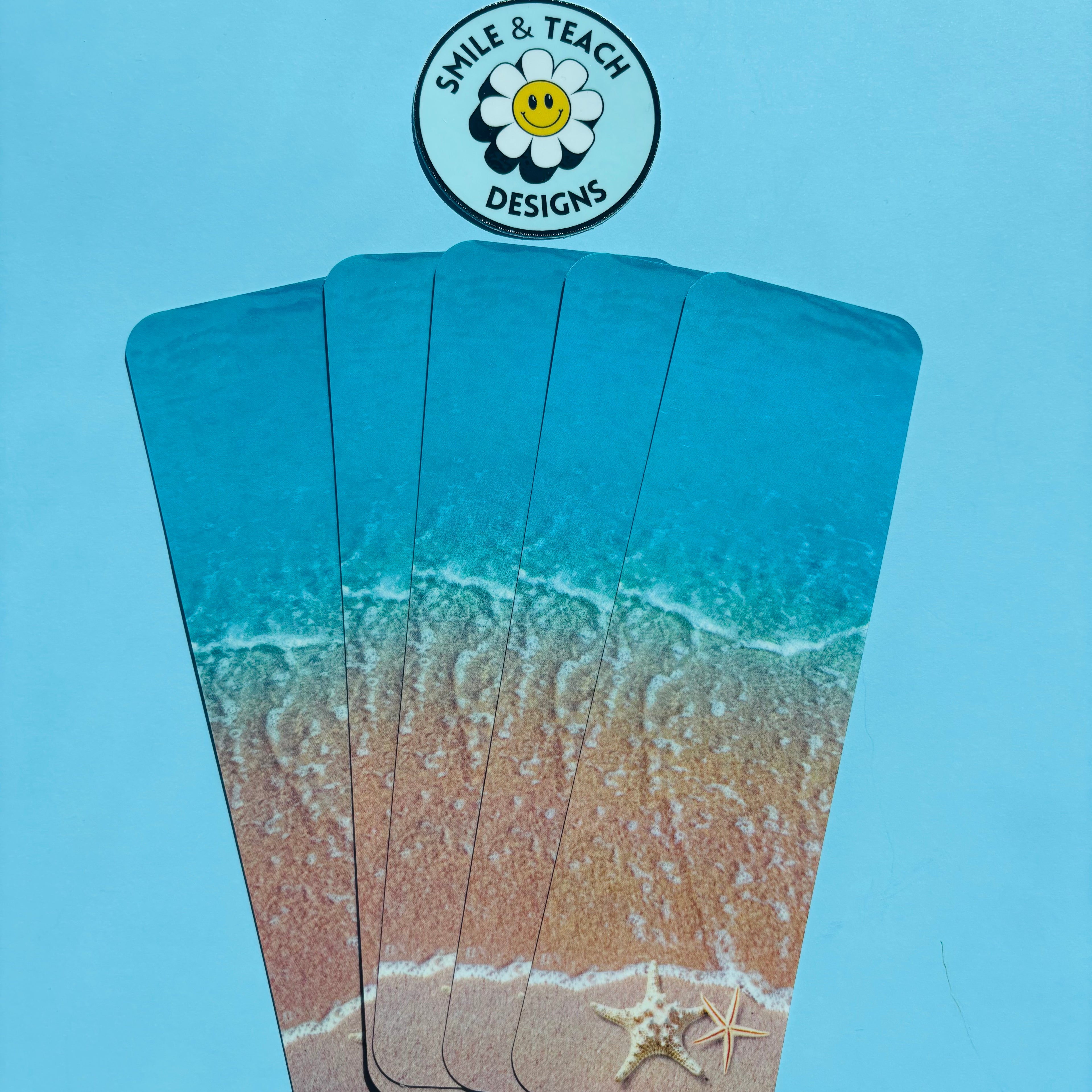 Ocean Shoreline Beach Bookmark