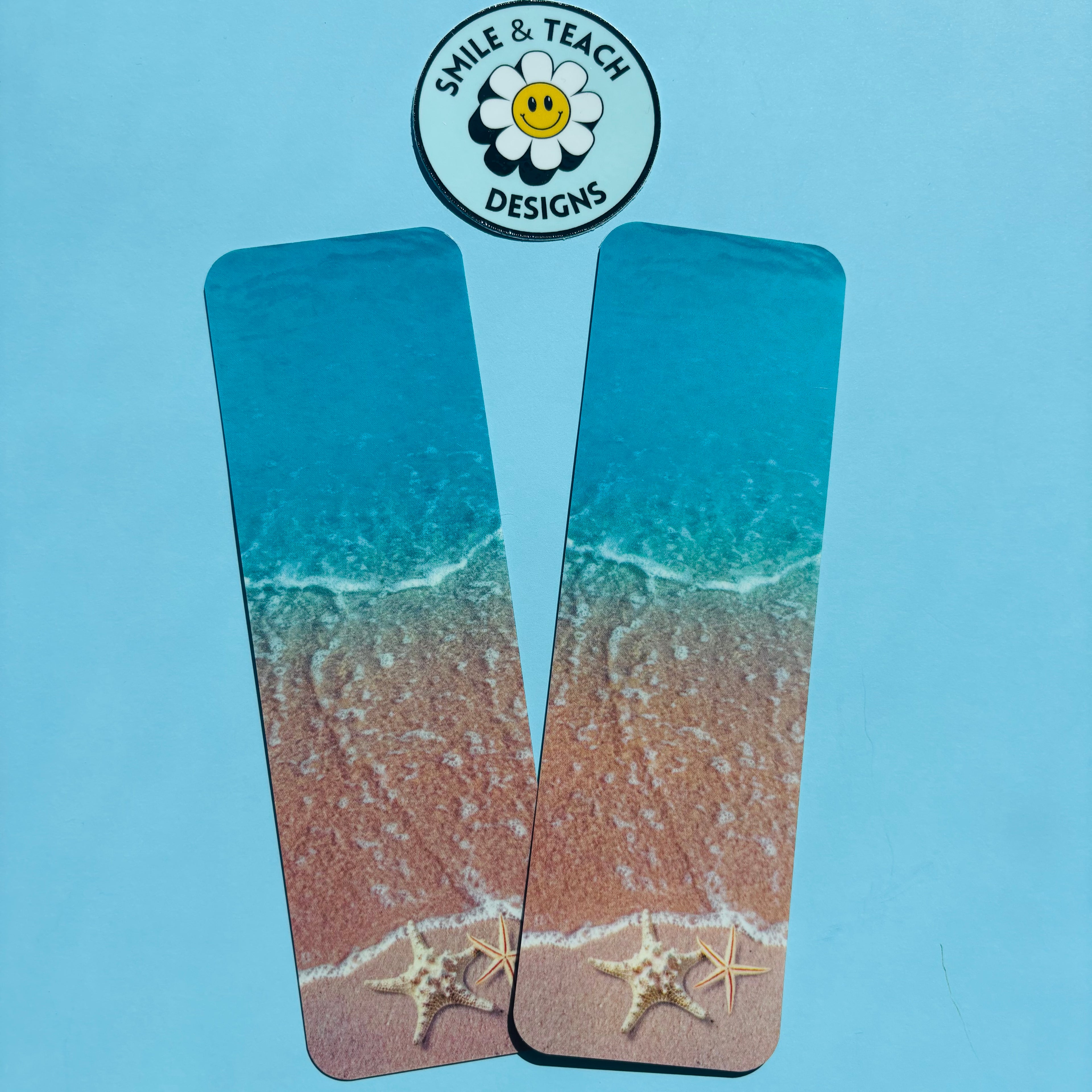 Ocean Shoreline Beach Bookmark