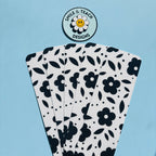 Black & White Floral Bookmark