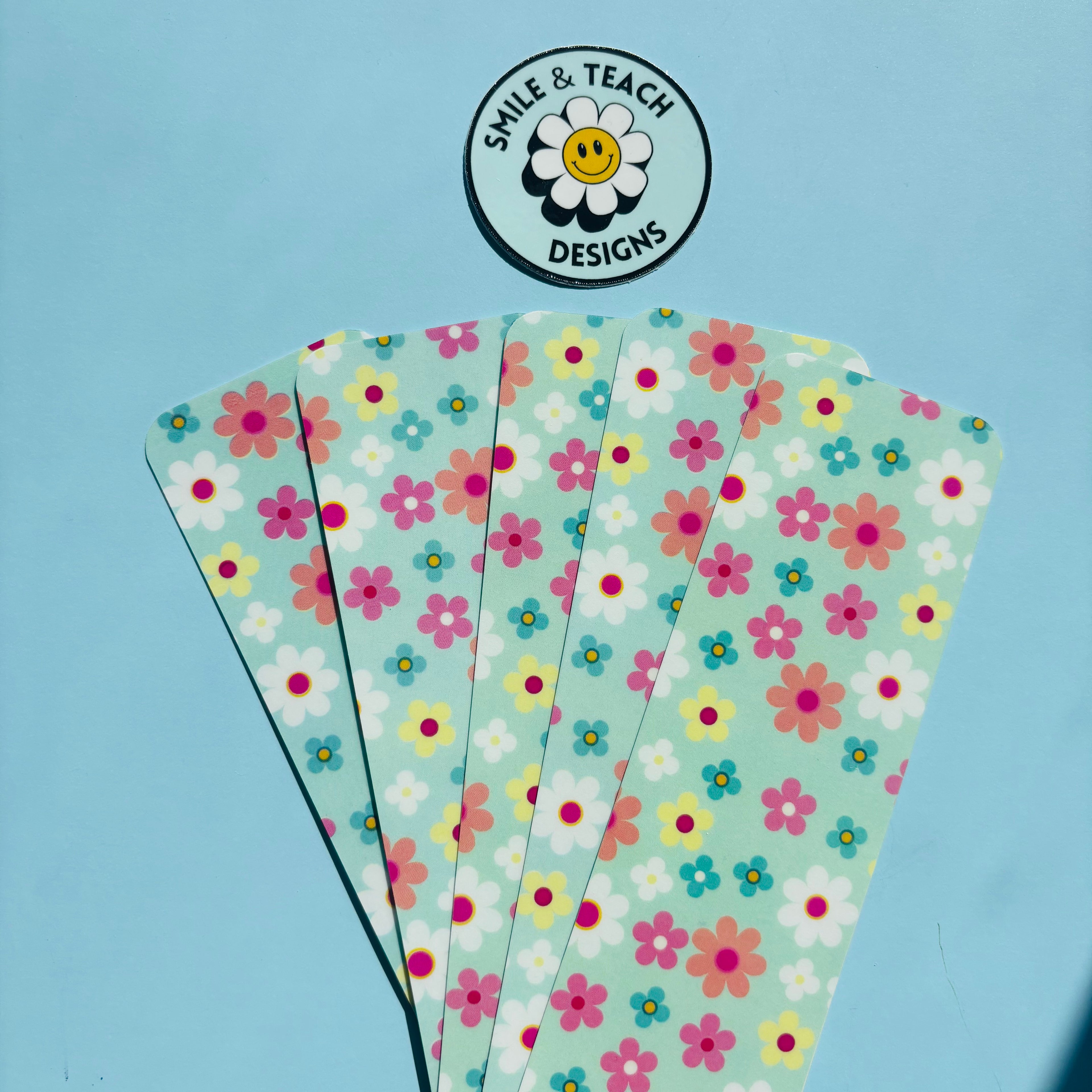 Pastel Floral Meadow Bookmark