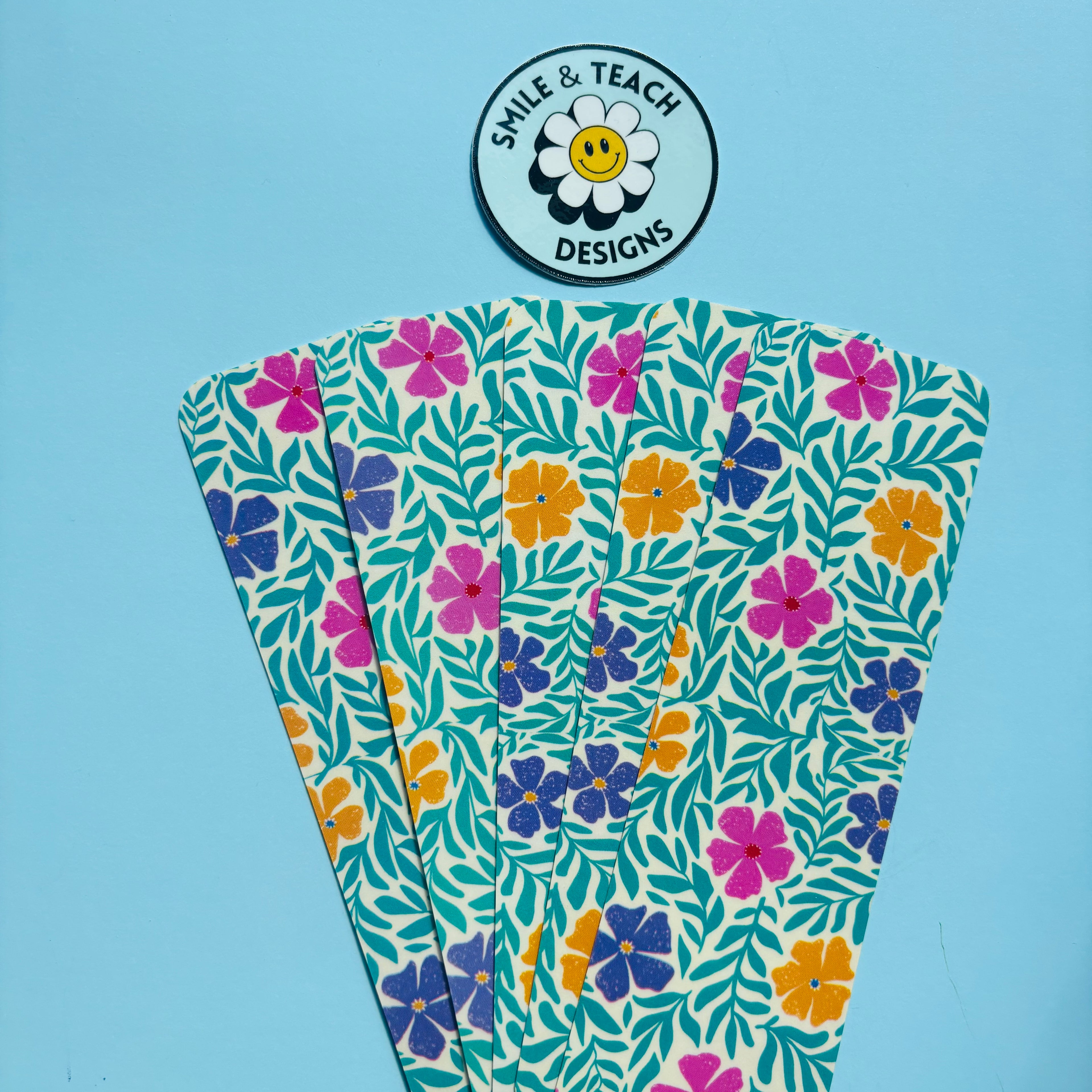 Retro Floral Garden Bookmark