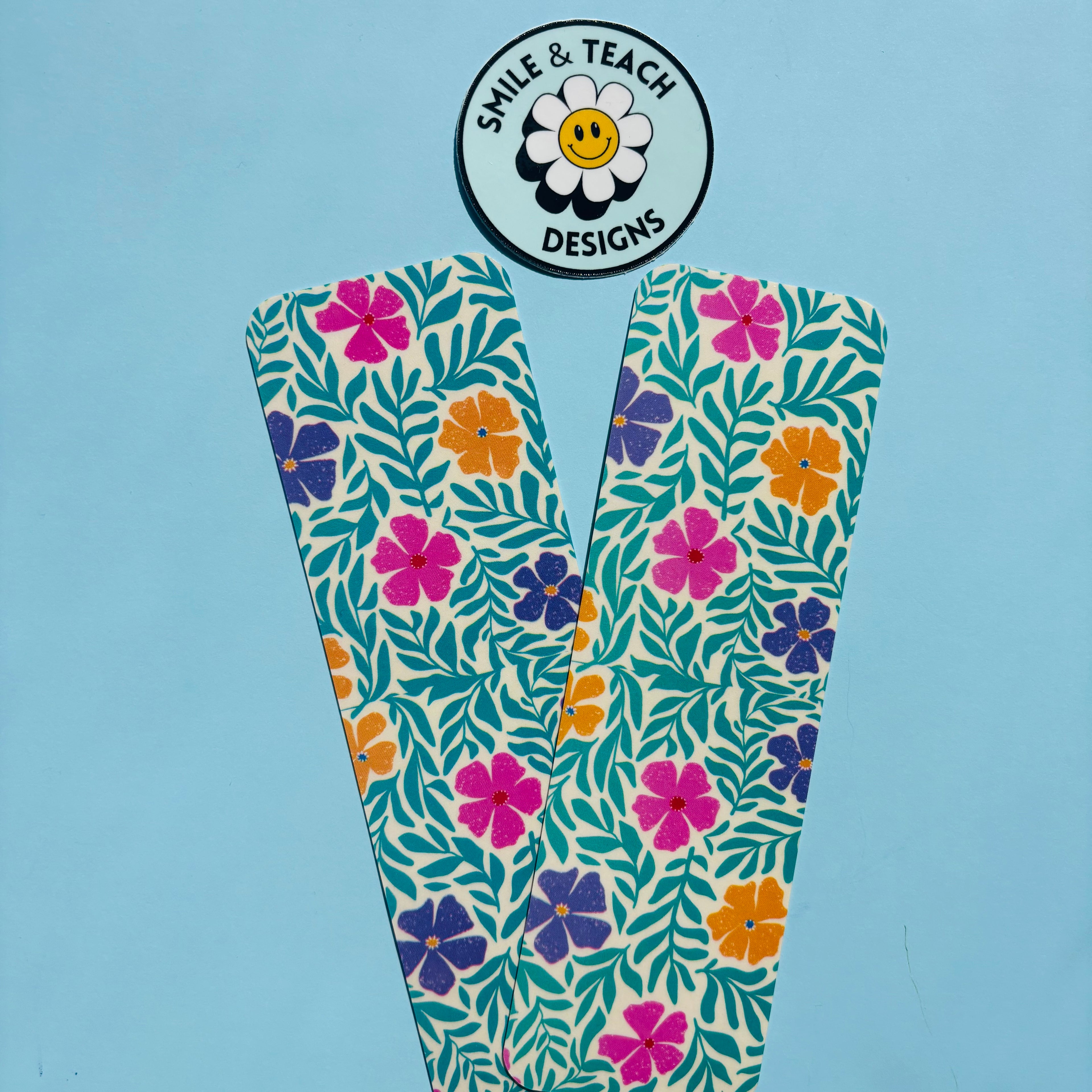 Retro Floral Garden Bookmark