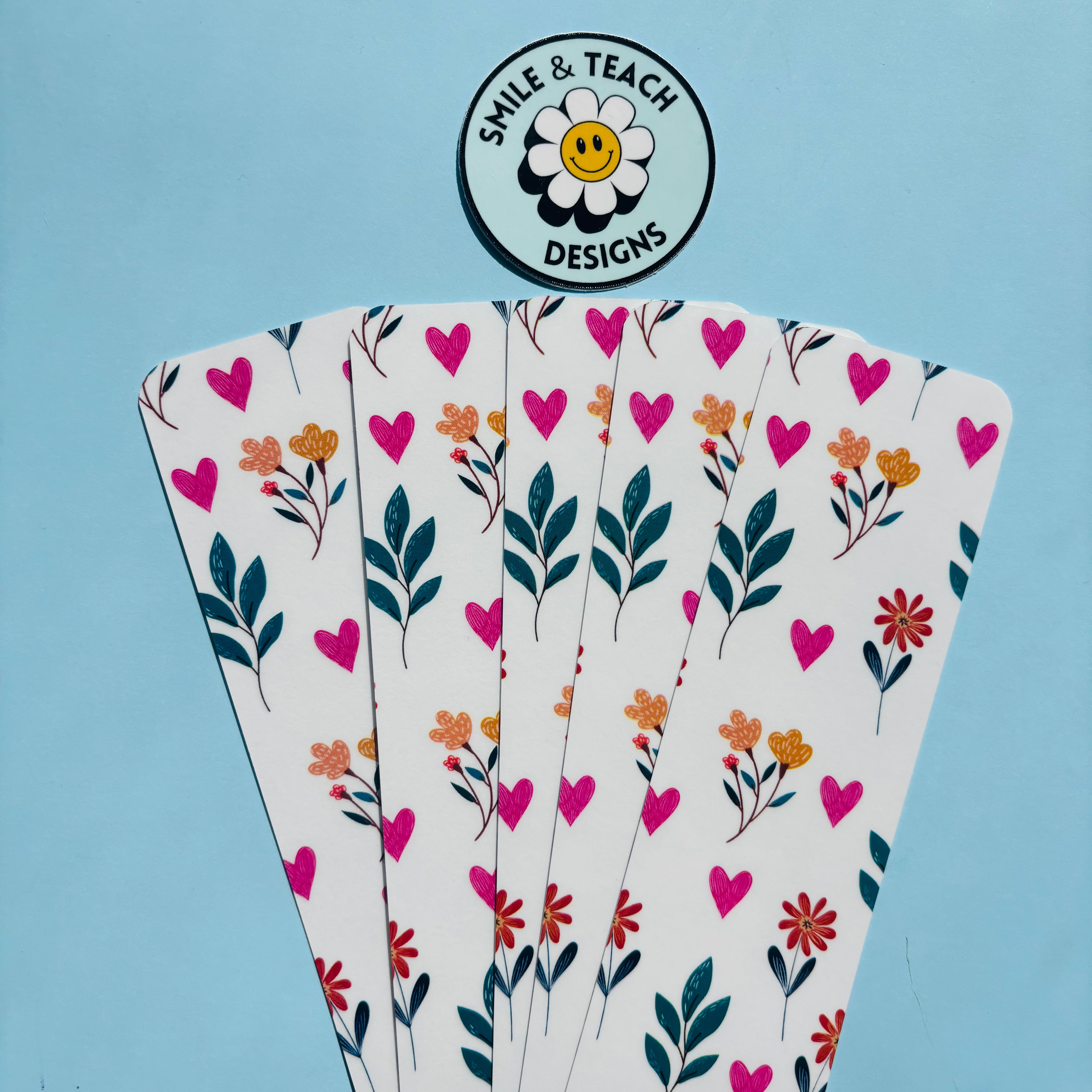 Floral Heart Botanical Bookmark