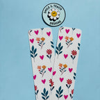 Floral Heart Botanical Bookmark
