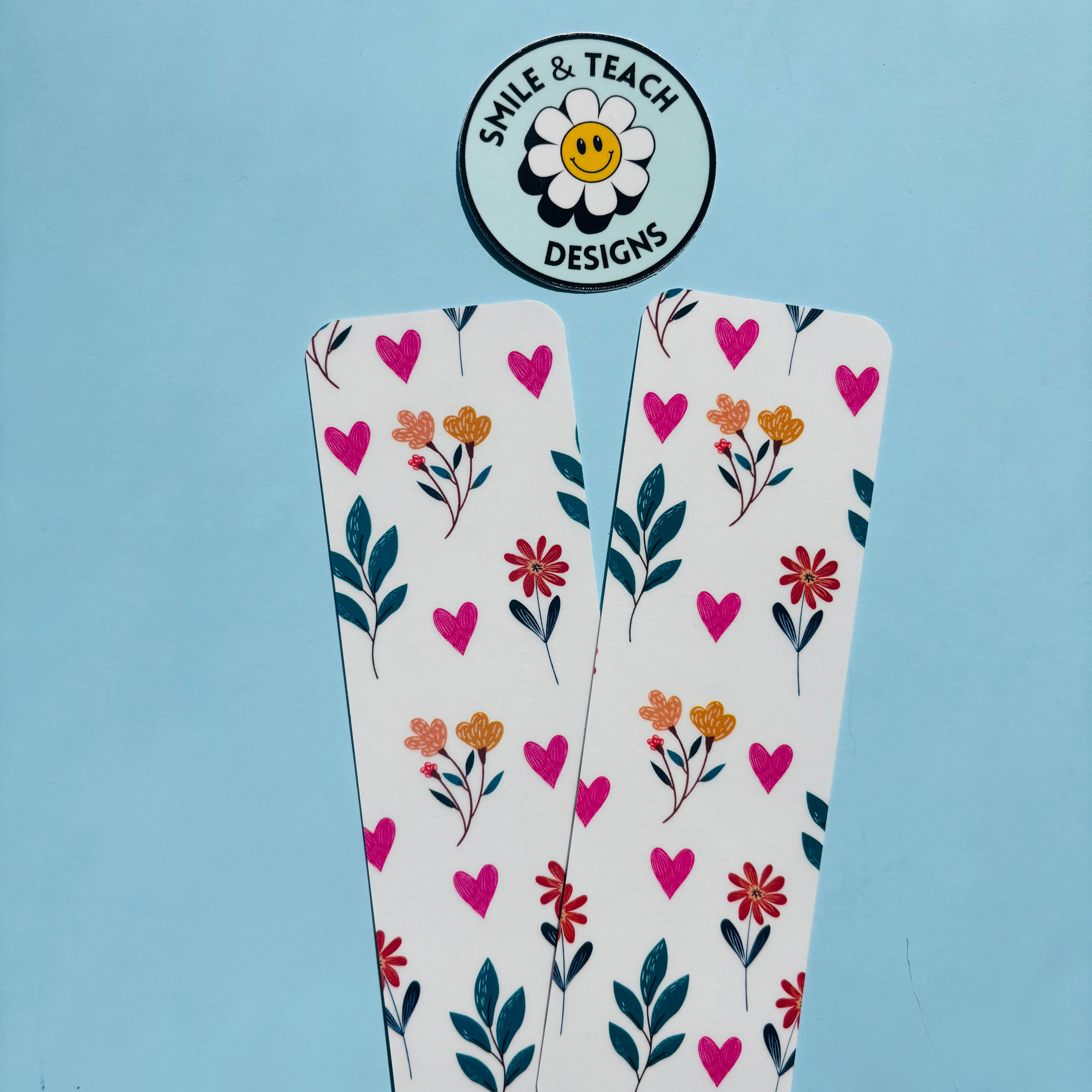 Floral Heart Botanical Bookmark