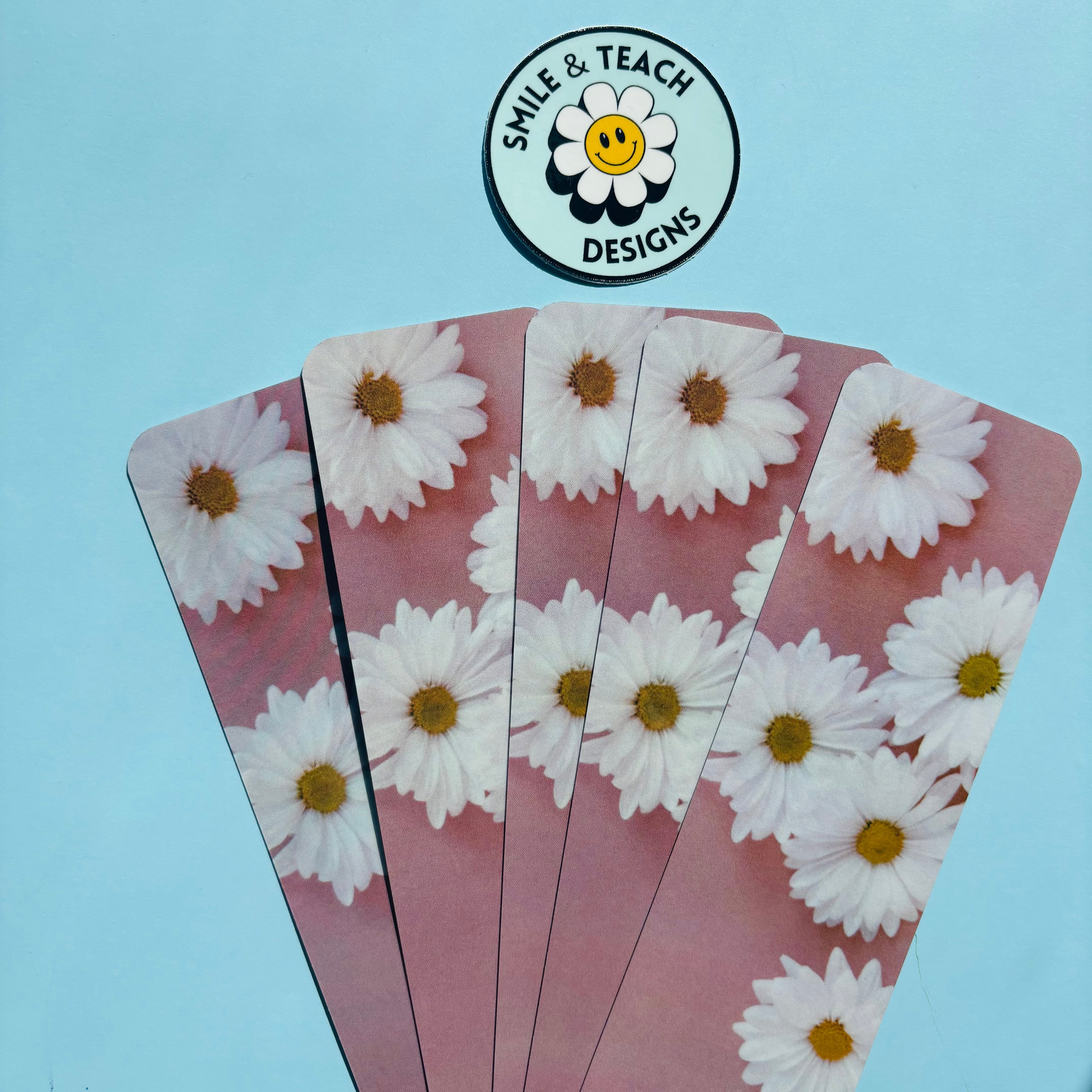 Blush Daisy Botanical Bookmark