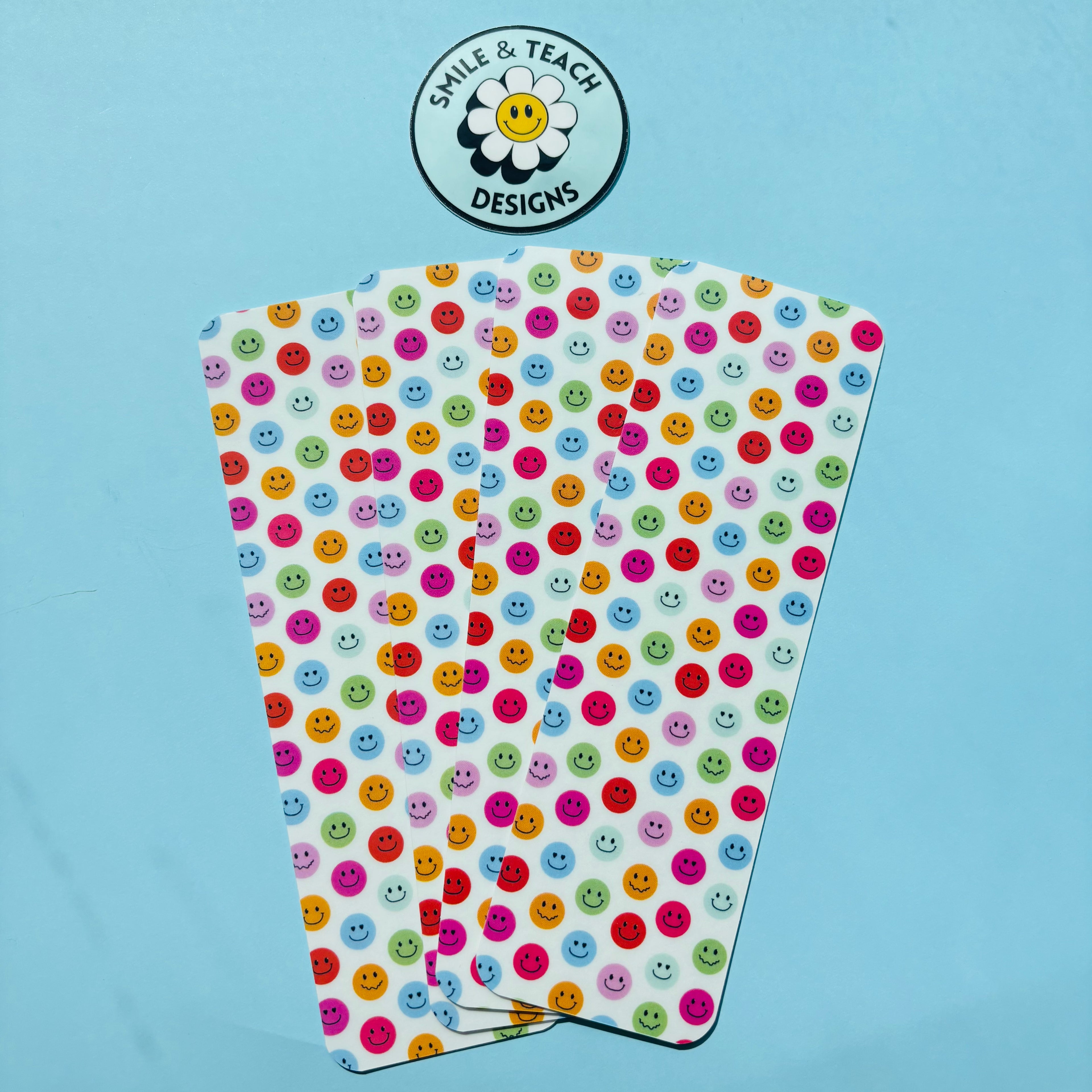 Rainbow Smiley Pattern Bookmark