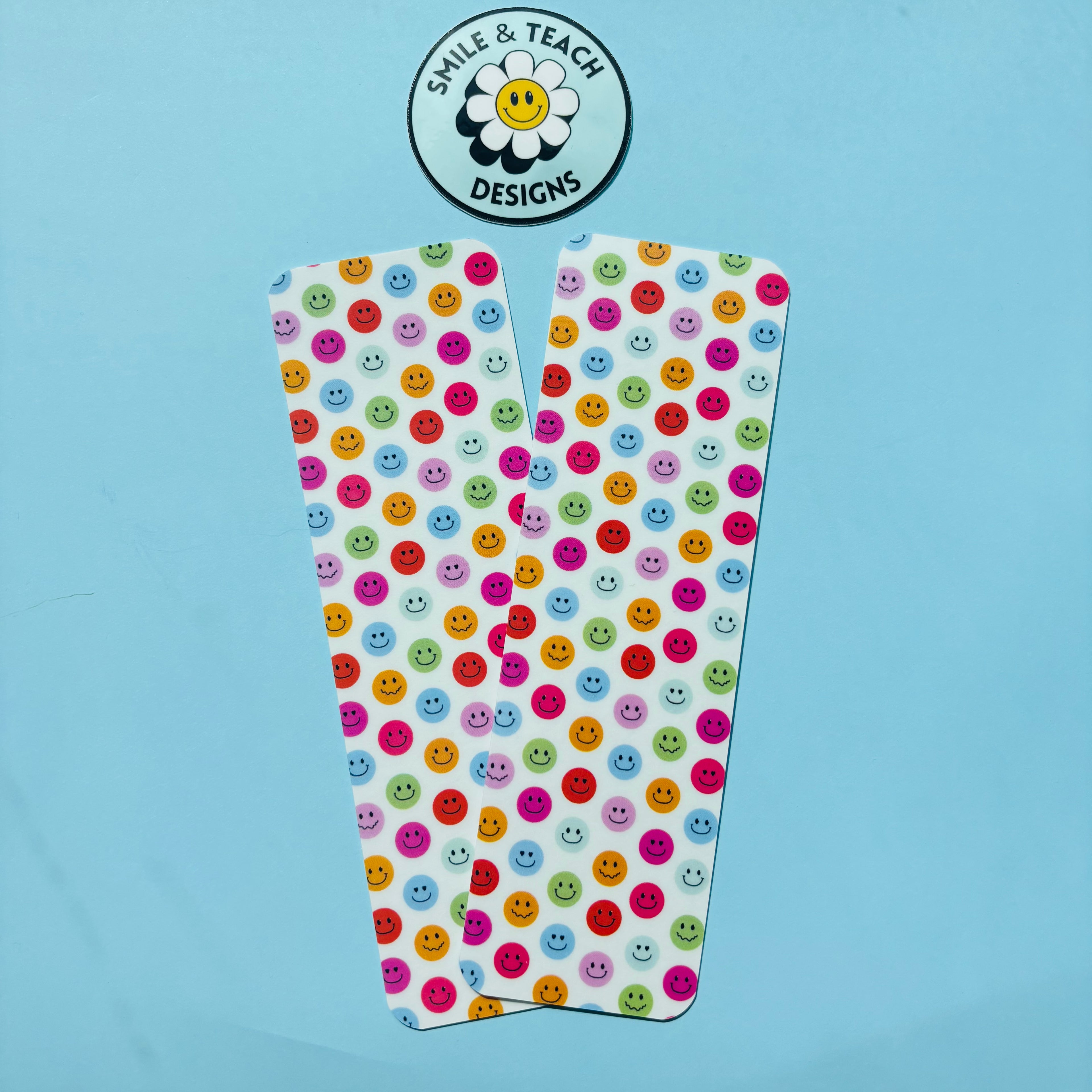 Rainbow Smiley Pattern Bookmark