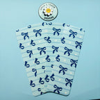 Blue Bow Pattern Bookmark