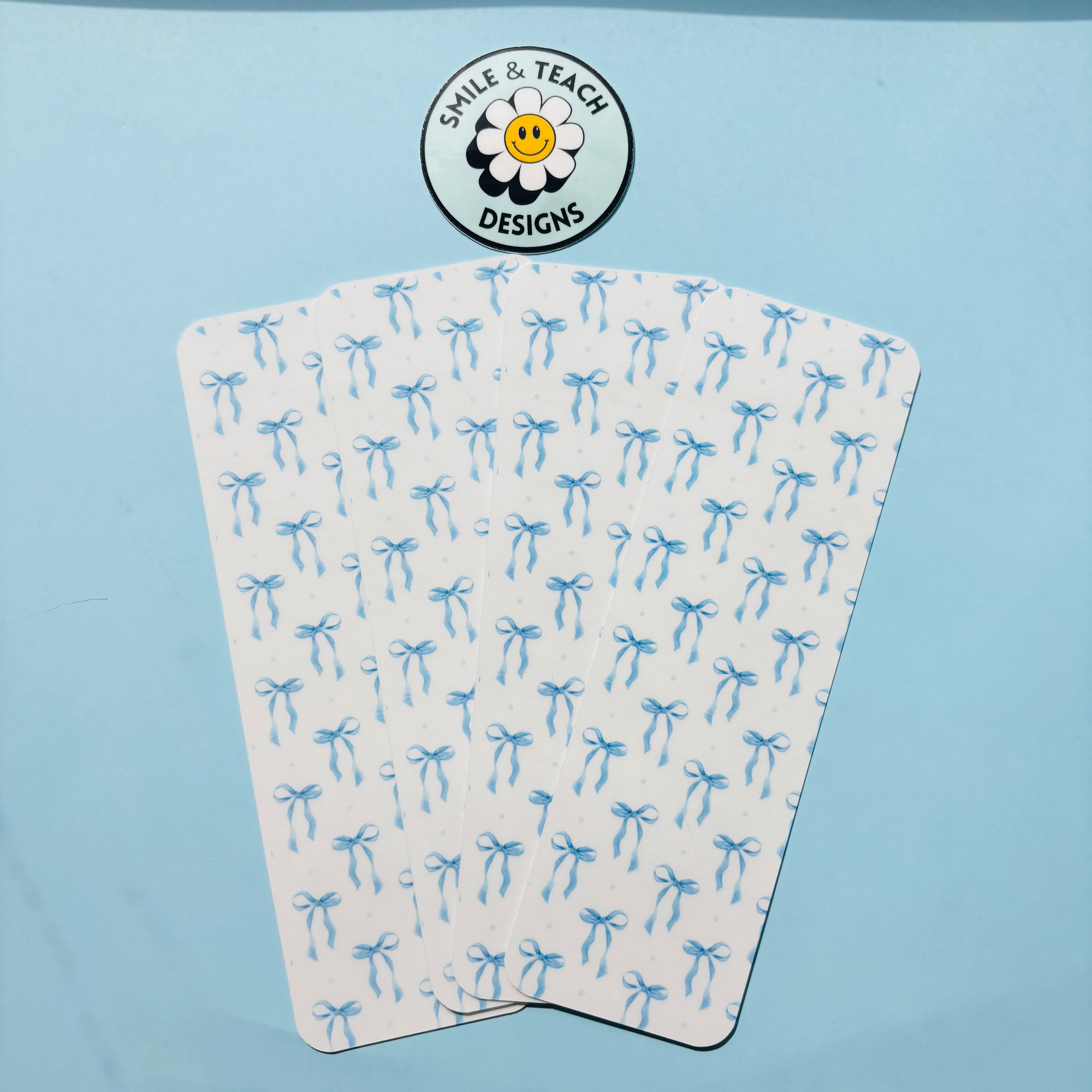 Blue Mini Bow Aesthetic Bookmark