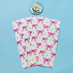 Pink Bow Confetti Bookmark