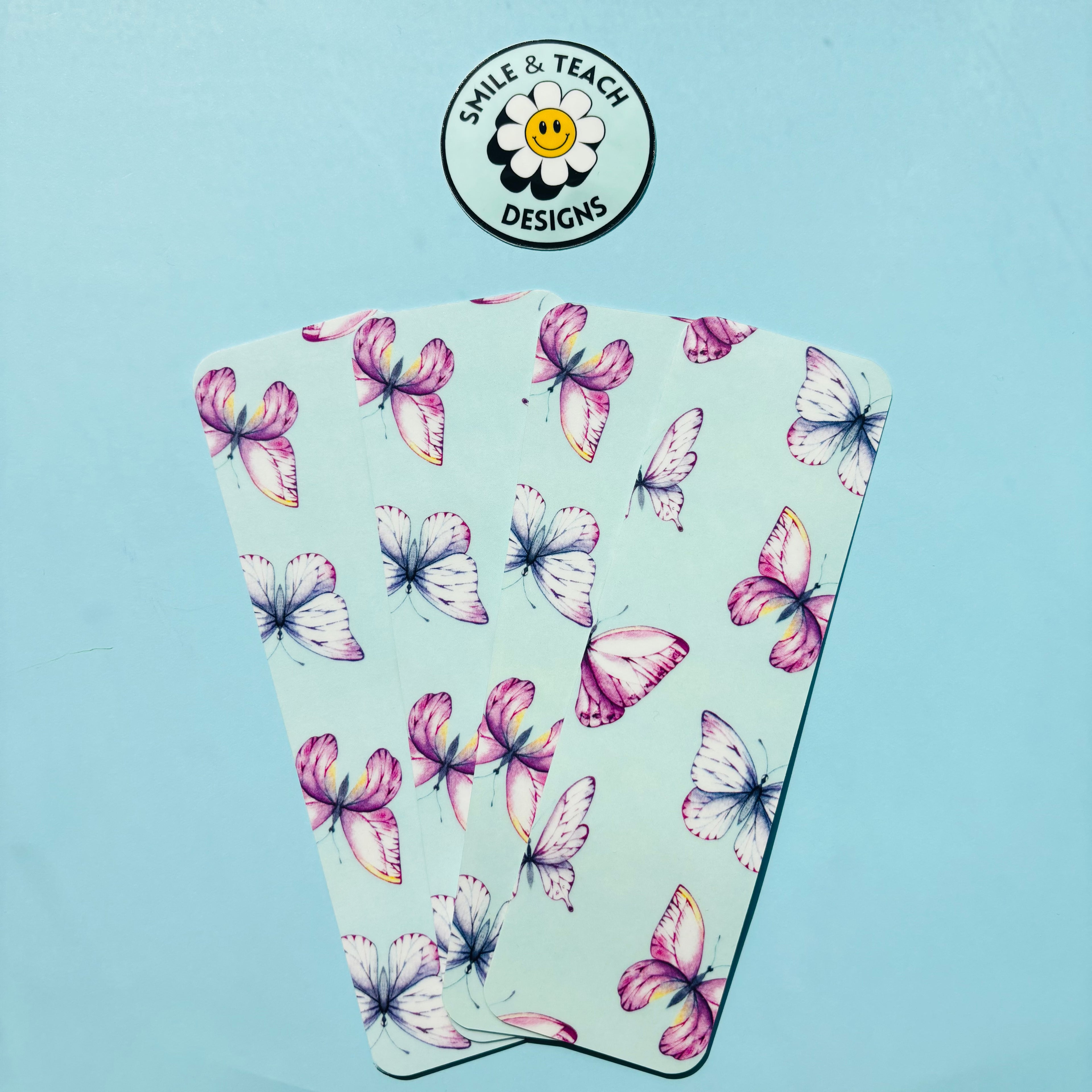 Pastel Butterfly Garden Bookmark
