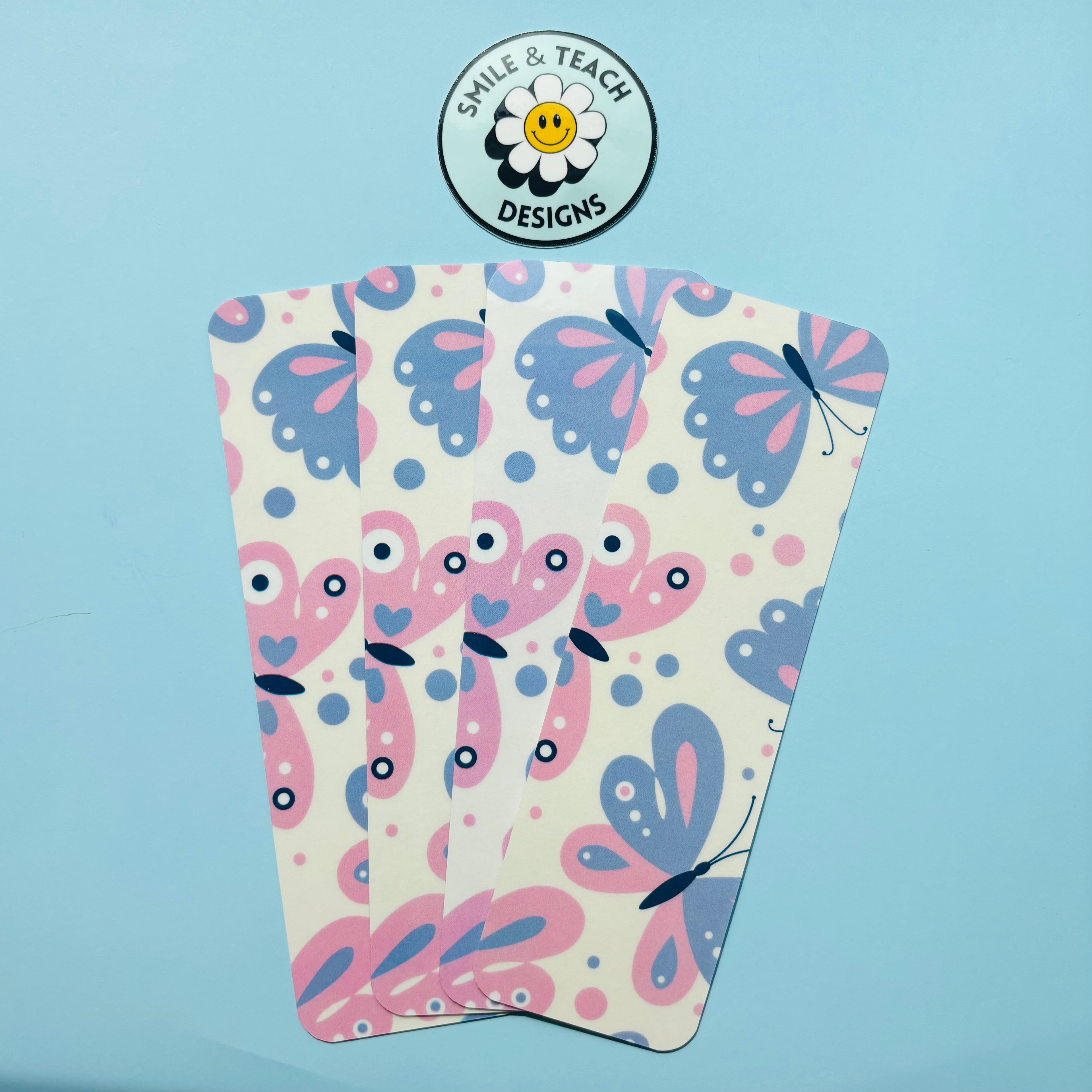 Whimsical Butterfly Meadow Bookmark