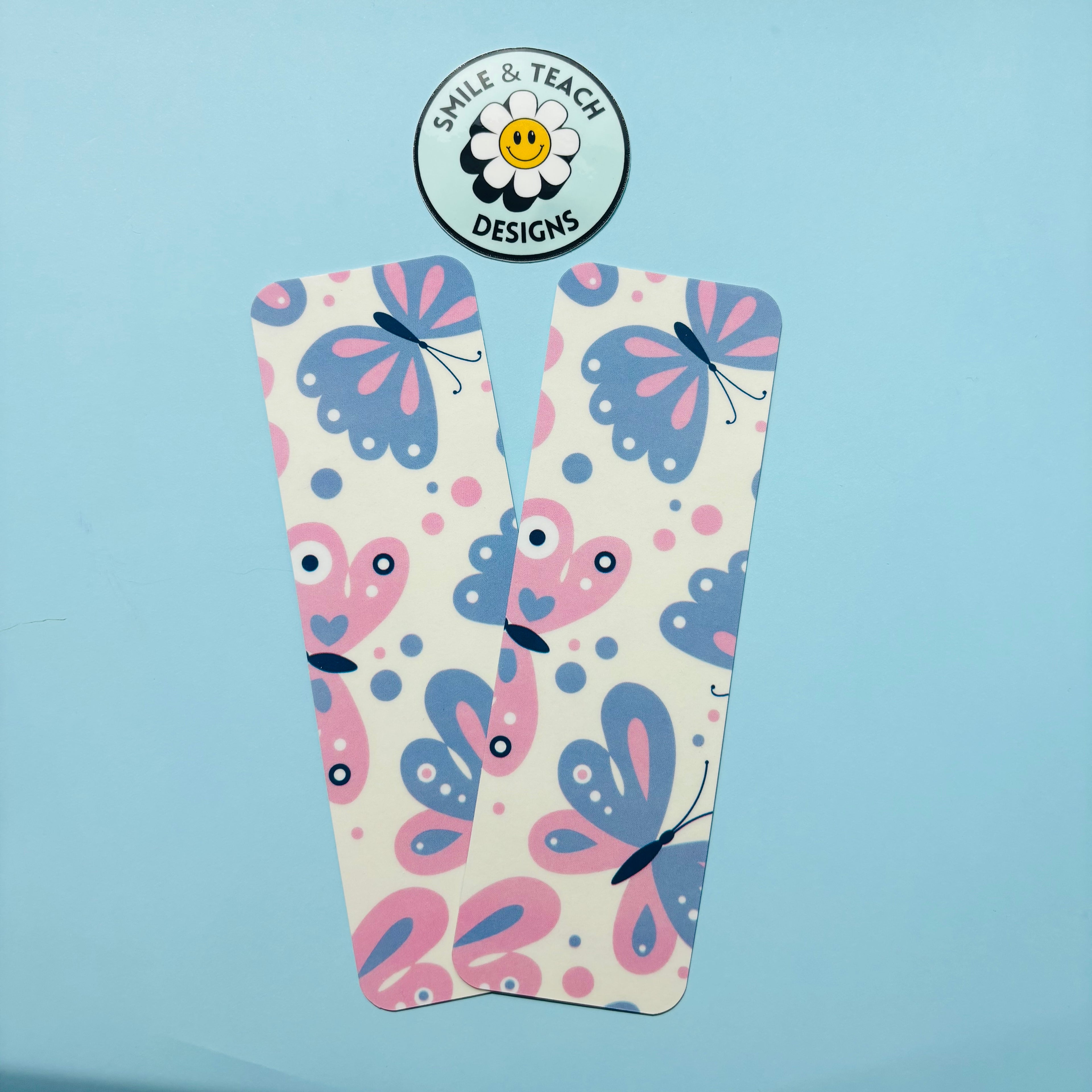 Whimsical Butterfly Meadow Bookmark