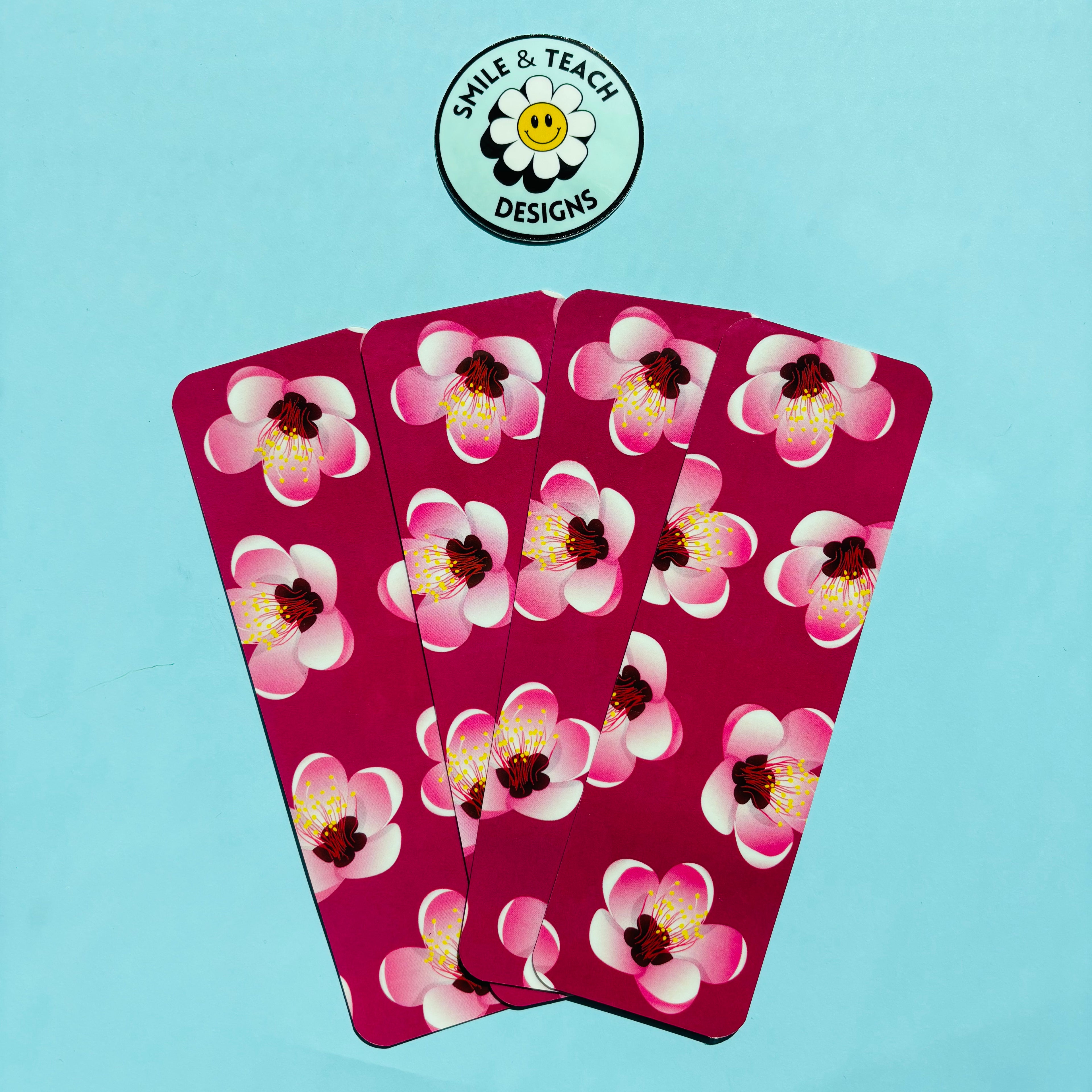 Burgundy Blossom Bookmark