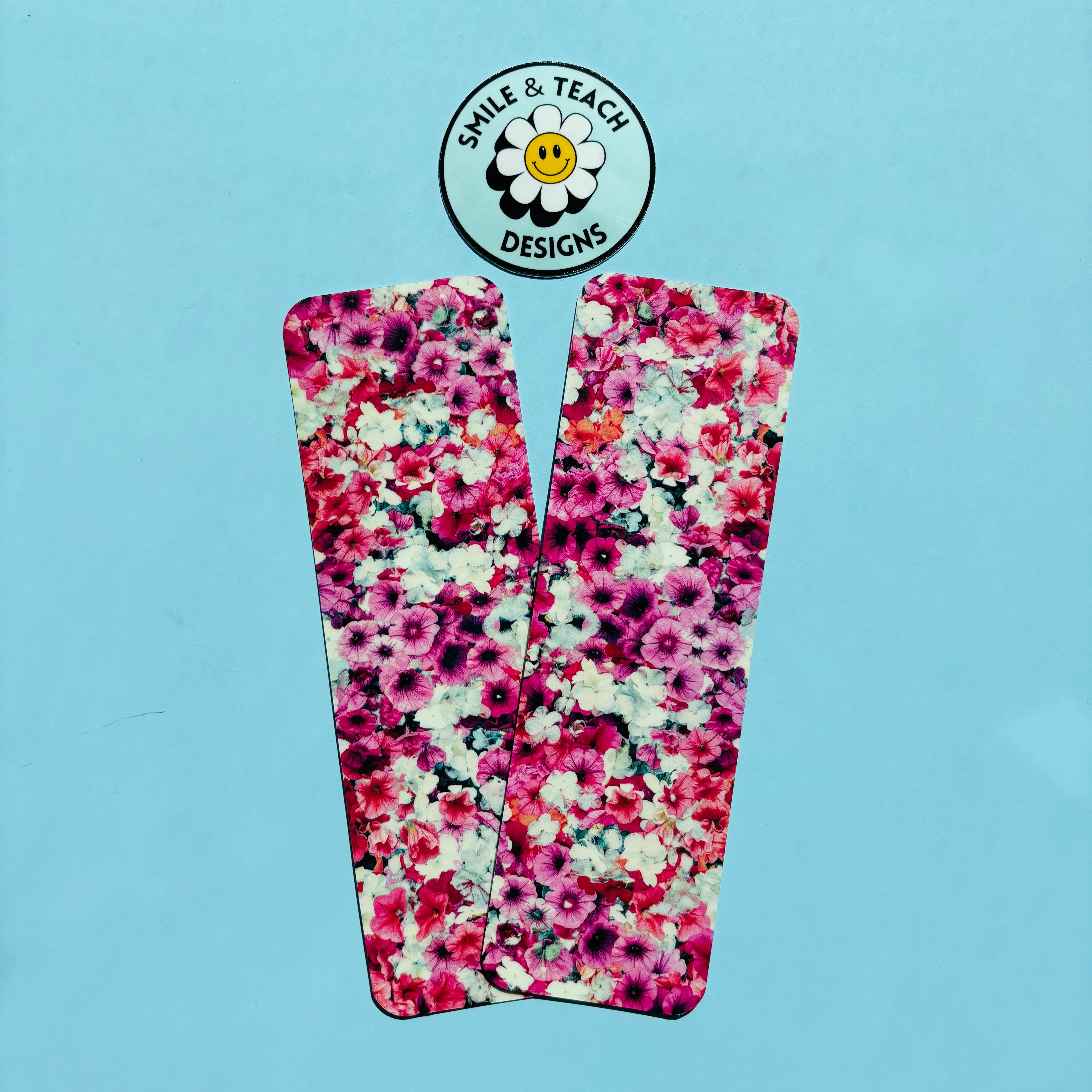 Wild Pink Floral Garden Bookmark