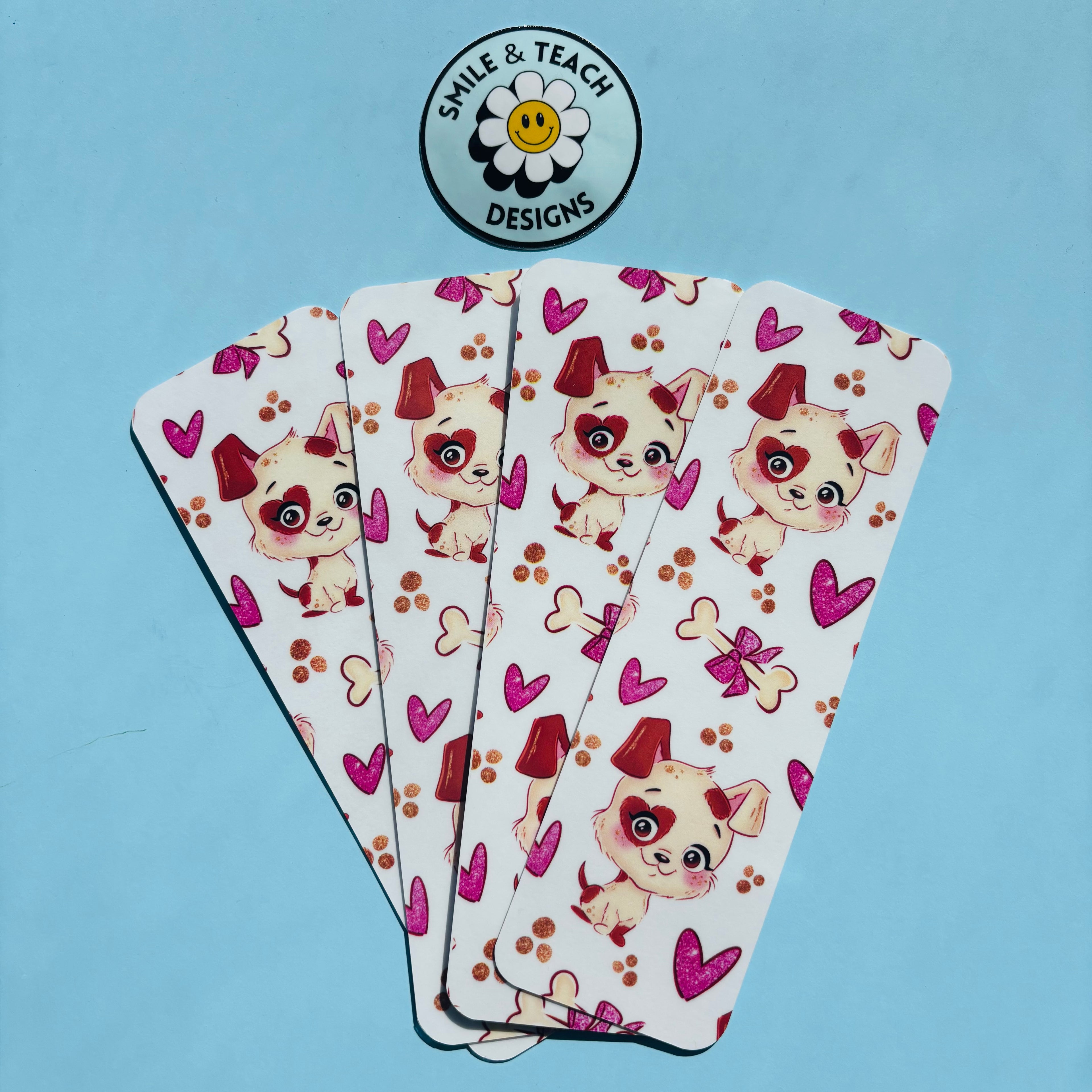 Cute Puppy Hearts Bookmark