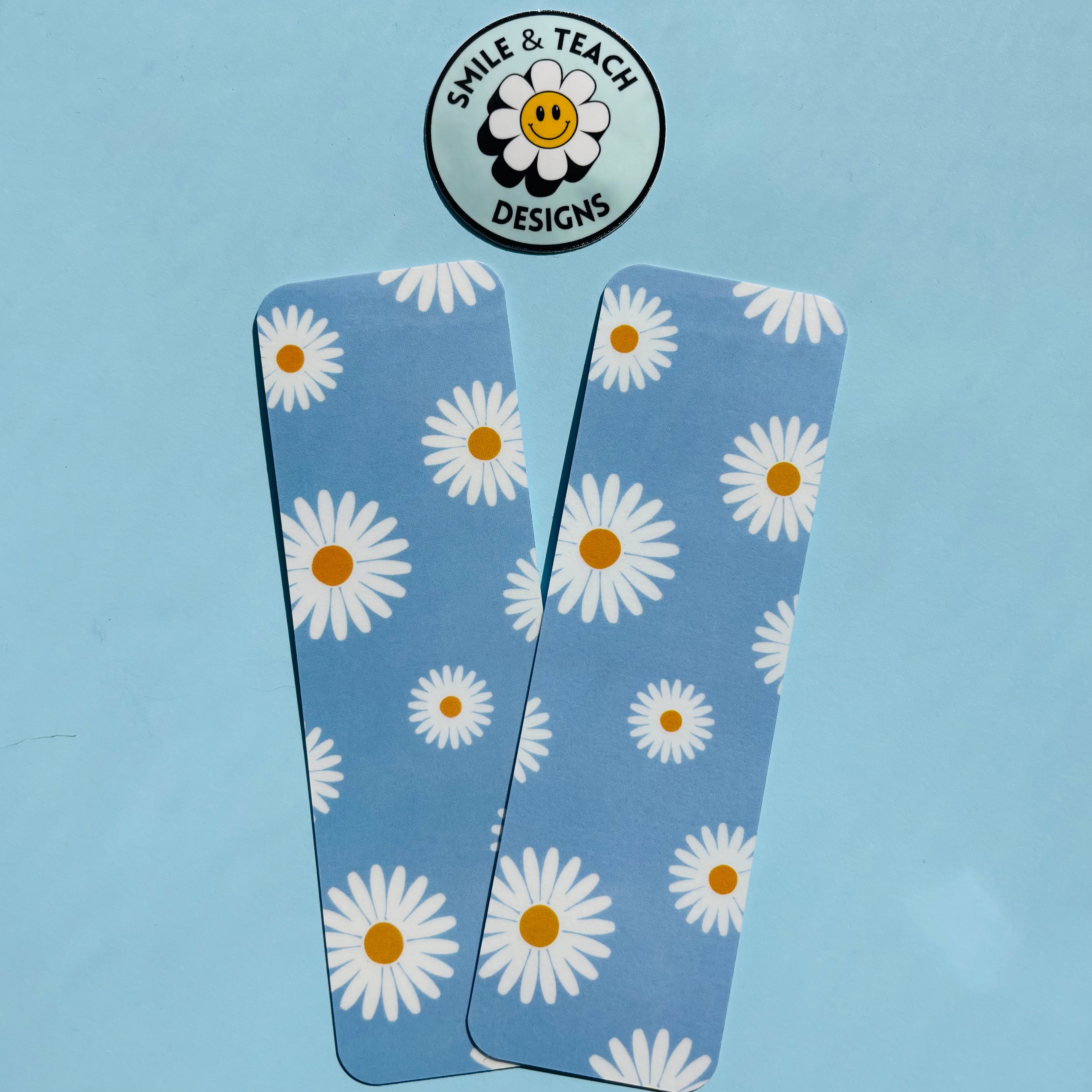 Blue Daisy Garden Bookmark