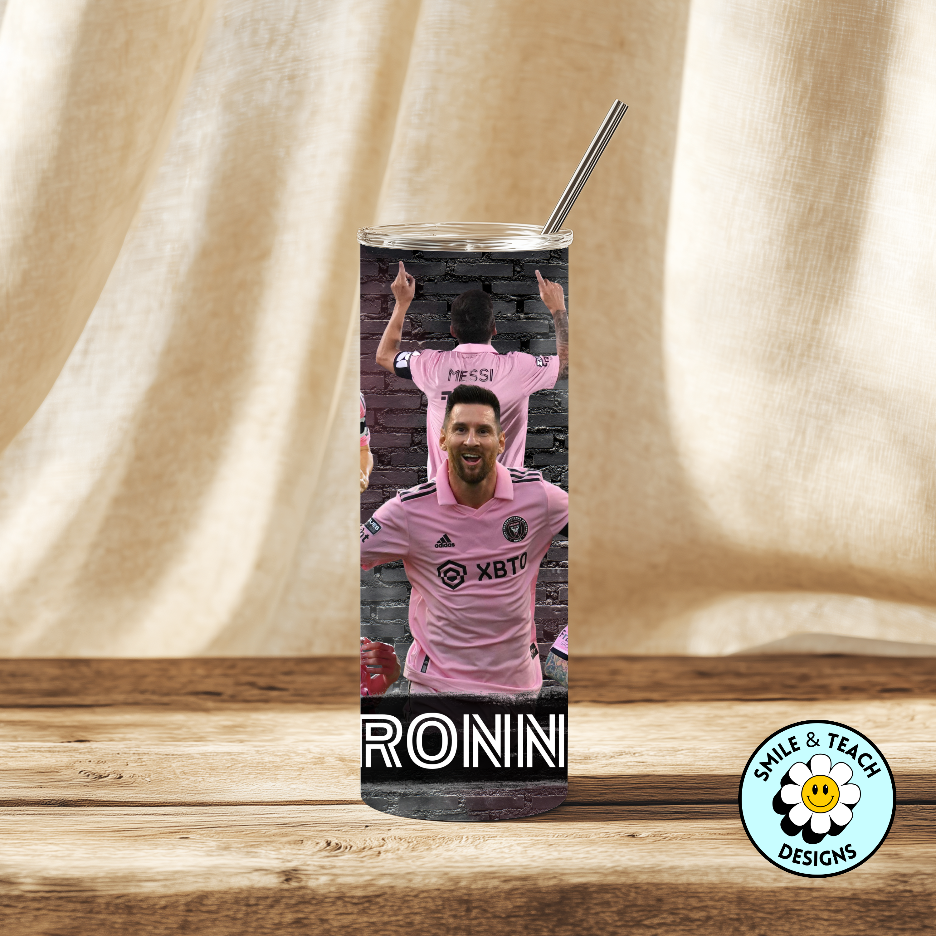 ⚽ Messi Soccer Legend–Inspired Personalized Tumbler – 20 oz Skinny