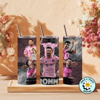 ⚽ Messi Soccer Legend–Inspired Personalized Tumbler – 20 oz Skinny