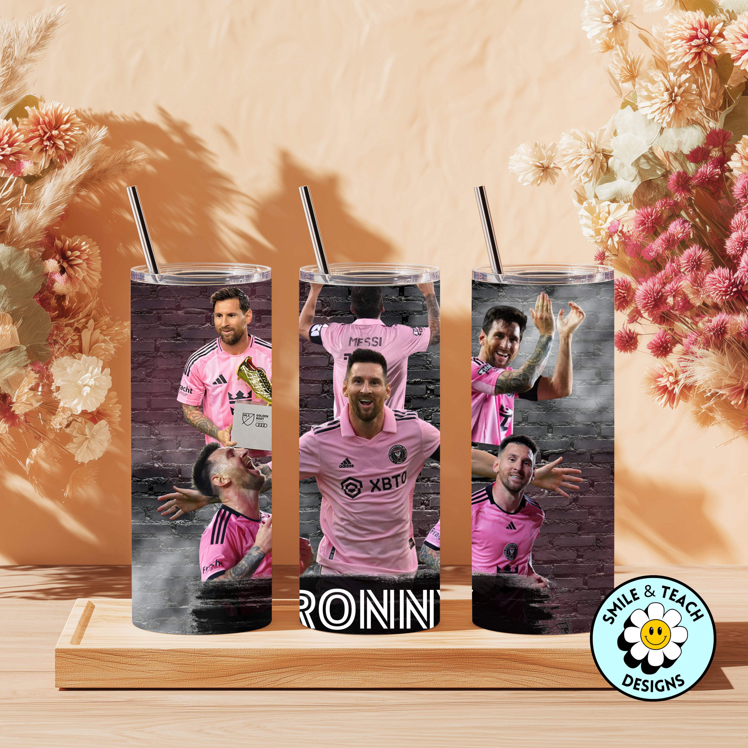 ⚽ Messi Soccer Legend–Inspired Personalized Tumbler – 20 oz Skinny