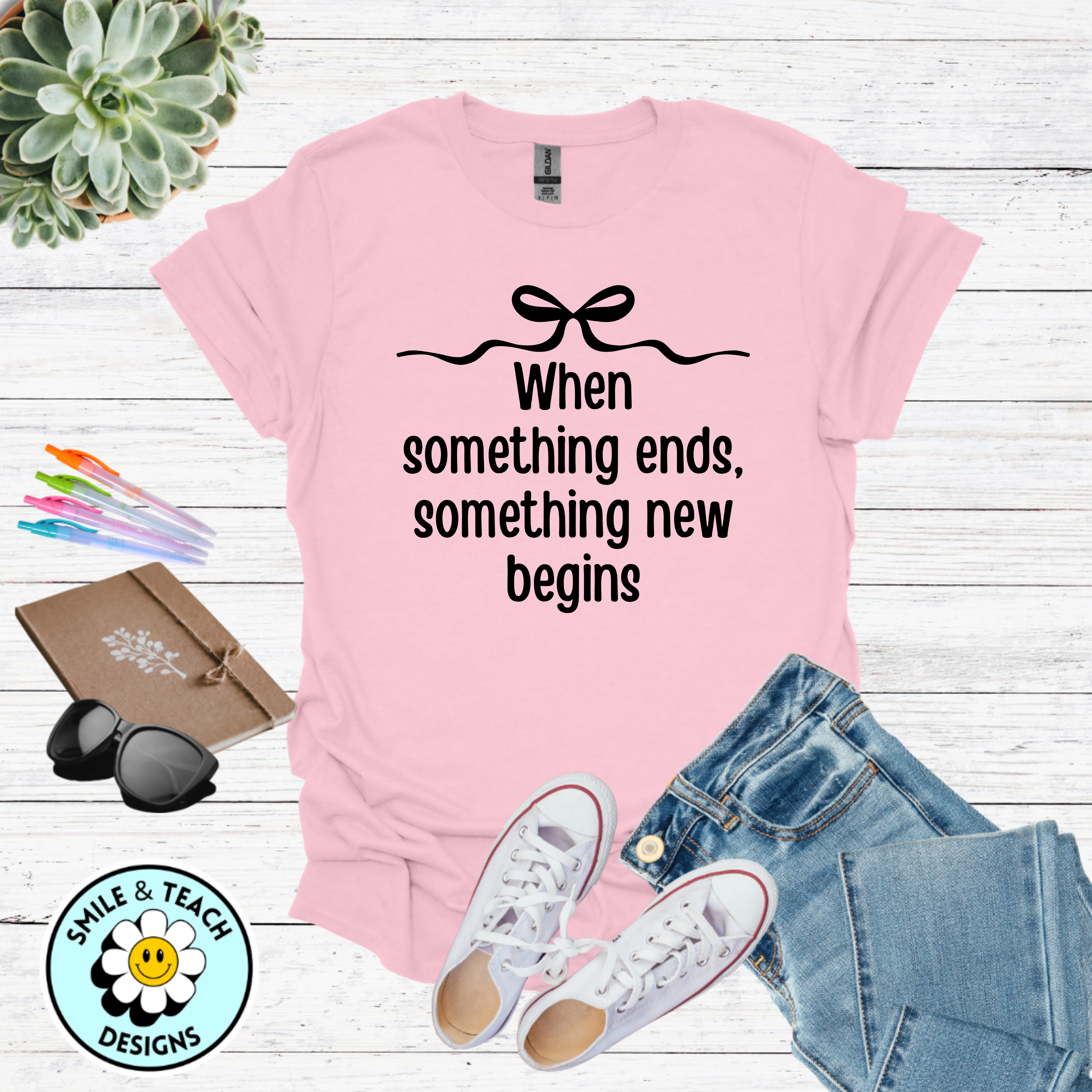 When Something Ends, Something New Begins – Inspirational Graphic T-Shirt