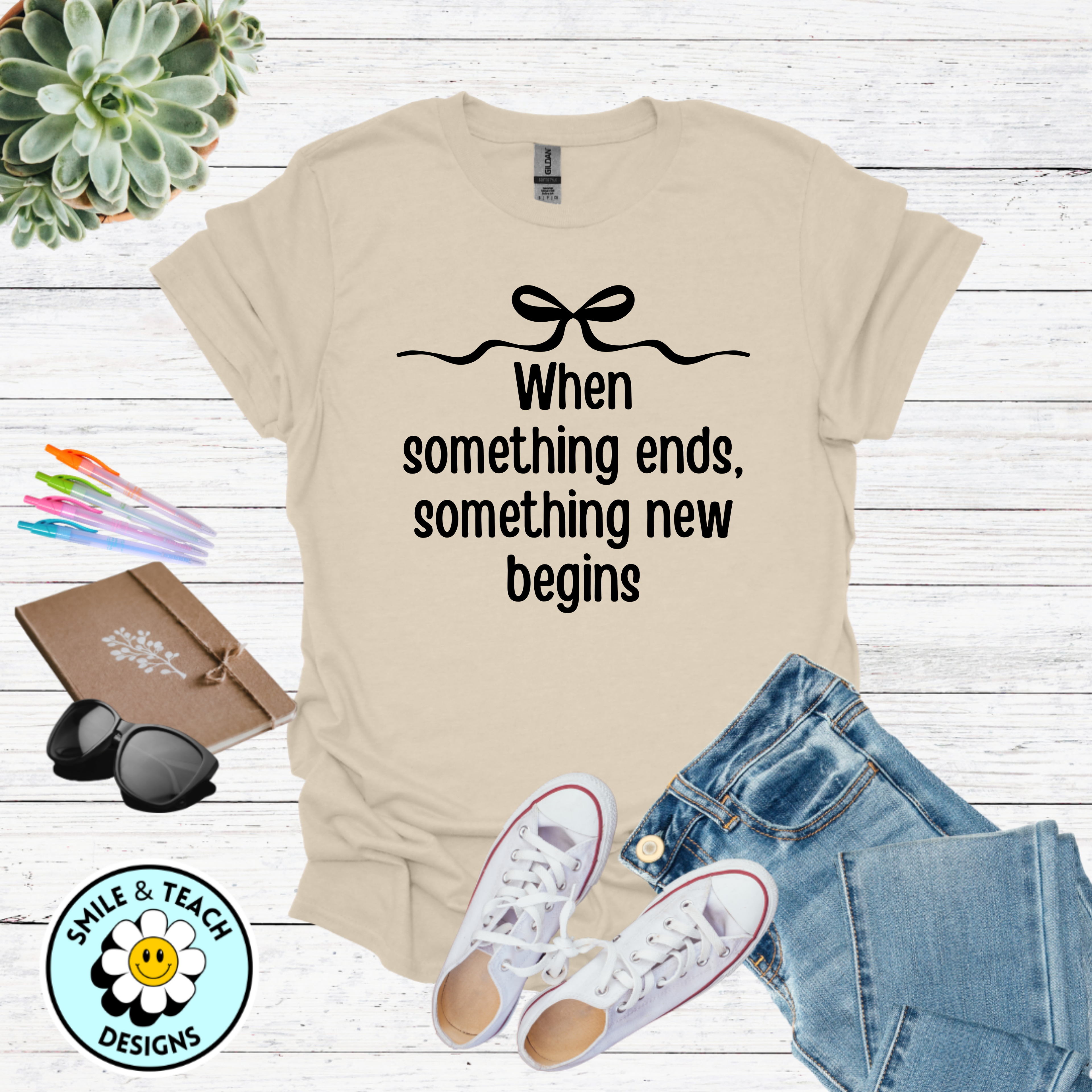 When Something Ends, Something New Begins – Inspirational Graphic T-Shirt