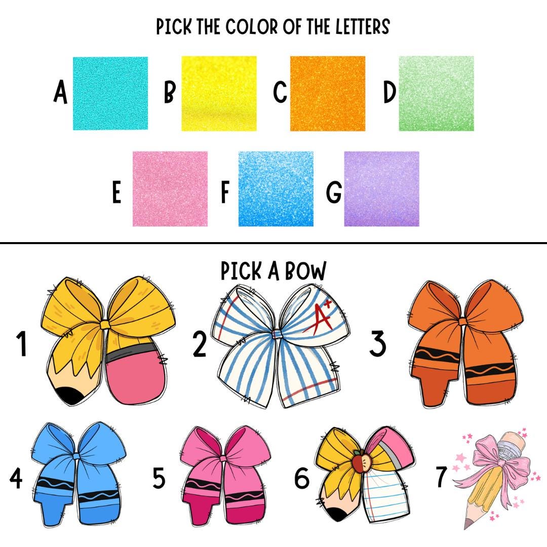 Personalized Teacher Pencil & Bow Zipper Pouch – Cute & Practical Gift