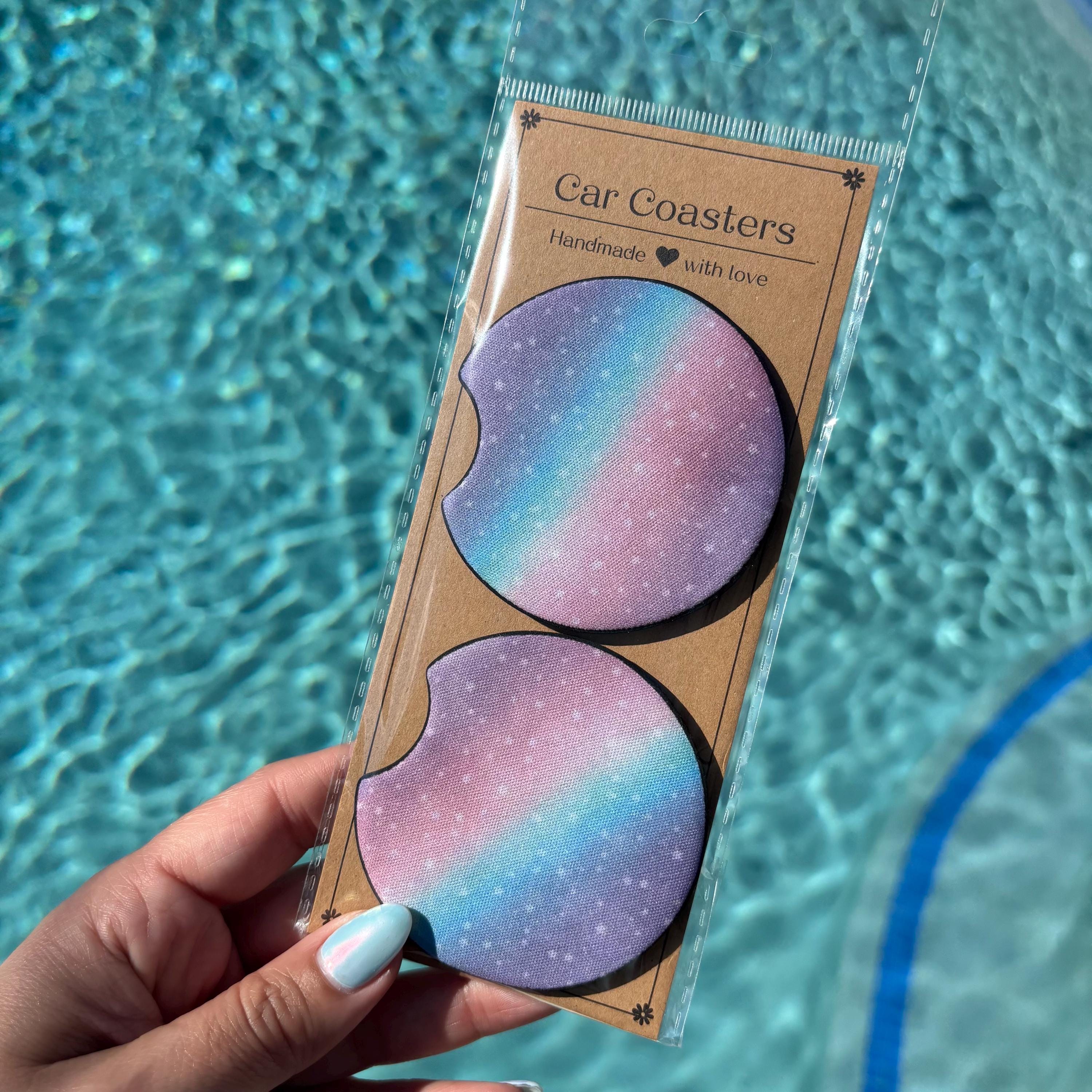 Galaxy Dream Car Coasters – Cosmic & Absorbent Cup Holder Inserts for Starry Rides