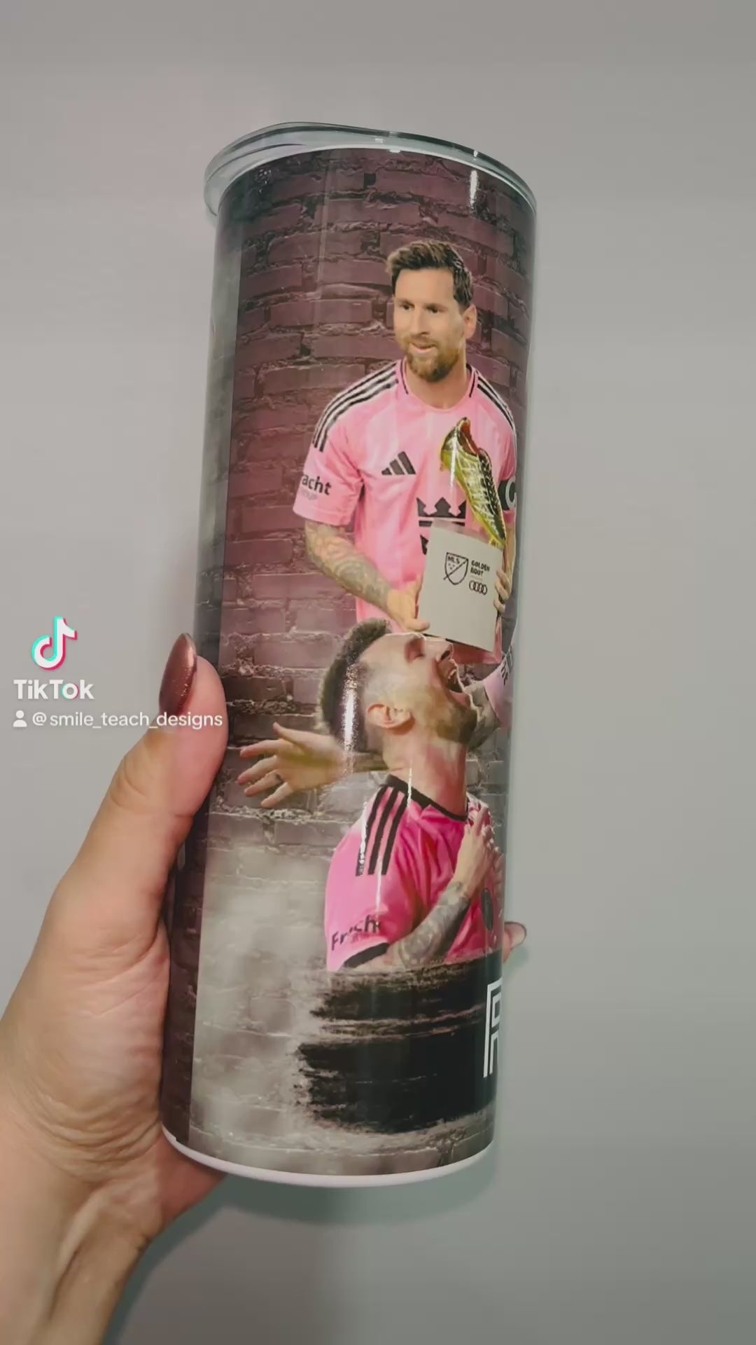 ⚽ Messi Soccer Legend–Inspired Personalized Tumbler – 20 oz Skinny