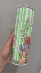 🌵 Succulent Garden Skinny Tumbler | 20 oz Stainless Steel