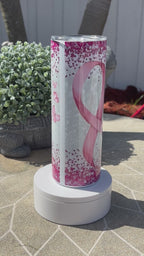 Breast Cancer Awareness Tumbler – Stronger Than the Storm